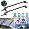 2PCS Universal 110cm/43-inch Car Roof Rack Cross Bar w/ Anti-Theft Lock Adjustable Window Frame for bike kayak cargo luggage