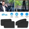 4Pcs Front Rear Car Window Magnet Covers Breathable Mesh Sun Shade Privacy Curtain Heat Insulated UV Protection Car Windshield For Baby Kids