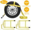 2Pcs Car Basket Straps Adjustable Tow Dolly Tire Basket Straps with Flat Hooks