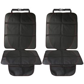 2 Packs Car Seat Protector Cushion Mat Pad with Thick Padding Protector for Child Baby Car Seat Mesh Pockets Non-slip