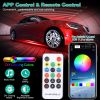 Waterproof RGB Underglow LED Strip Remote App Control Car Underbody Light Music Control Exterior Underbody Lights DC 12V