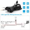 LED Light Bar Wiring Harness Kit 280W 12V 40A Power Relay Fuse On/Off Switch 10ft Length Universal Fitment Light Bar Accessories