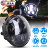 5.75In LED Headlight Motorcycle Projector Headlamp Fit for Harley Dyna Sportster Iron 883 Street Rod Street Bob Softail Deuce Custom Super Wide Glide