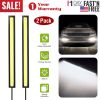 2Pcs LED Daytime Running Lights Car LED COB DRL Fog Lights IP45 Waterproof LED Strip Fog Day Driving Lamp Sticker for 12V Car Interior Exterior Use
