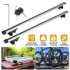 2Pcs Car Roof Top Crossbar Rack Aluminum Alloy Luggage Carrier Rack 330lbs Max Load w/Lock Fit Most Cars SUVs