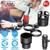 4 In 1 Car Cup Holder Expander Adapter Multifunctional Water Cup Mount Stand 360° Rotating Drink Bottle Organizer with Adjustable Base