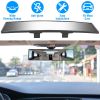 Car Rearview Mirror 11.4in Interior Clip-on Curve Convex Panoramic Anti-glare Rear View Mirrors with Wide Viewing Range for Cars SUVs Trucks Vehicles