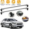 47.24in Universal Top Roof Rack Cross Bar Cargo Carrier Aluminum Crossbar Rack w/ 165LBS Capacity Fit for Most Vehicle Wagon Car Without Roof Side Rai