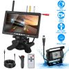 Wireless Backup Camera System Vehicle Rear View Monitor Kit IP67 Waterproof Car Parking Reverse System with 7In Screen Night Vision 2.4G Stable Signal