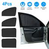 4Pcs Front Rear Car Window Magnet Covers Breathable Mesh Sun Shade Privacy Curtain Heat Insulated UV Protection Car Windshield For Baby Kids