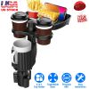 4-in-1 Car Cup Holder Tray Food Table Phone Holder Car Expander Detachable 360 Degree Rotatable Car Desk