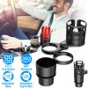 4 In 1 Car Cup Holder Expander Adapter Multifunctional Water Cup Mount Stand 360° Rotating Drink Bottle Organizer with Adjustable Base