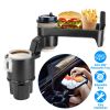 Car Cup Holder Tray 360° Rotating Car Bottle Holder Expander Adapter Multifunctional Water Cup Mount Stand with Detachable Tray