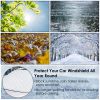 55.9x36.6x0.1in Car Windshield Snow Cover Windshield Protector against Ice Sun Fit for Small Mid SUVs with Anti-theft Flaps