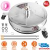 15in High Pressure Washer Flat Surface Cleaner 4000PSI Stainless Steel Disc Power Washer Broom with 3 Wheels 2 Washer Extension Wands 2 Replacement No