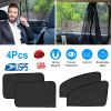 4Pcs Front Rear Car Window Magnet Covers Breathable Mesh Sun Shade Privacy Curtain Heat Insulated UV Protection Car Windshield For Baby Kids