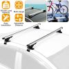 47.24in Universal Top Roof Rack Cross Bar Cargo Carrier Aluminum Crossbar Rack w/ 165LBS Capacity Fit for Most Vehicle Wagon Car Without Roof Side Rai