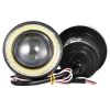 2 Pcs 2.5"Auto COB LED Fog Light 1200LM 6000k White IP65 Waterproof Halo Angel Eye Ring Bulb Lamp Driving DRL 12V