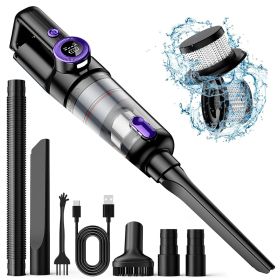 3 In 1 Handheld Vacuum Cleaner Cordless Car Vacuum 15000PA Rechargeable Duster with 2 Modes 2 Washable Filters Digital Display