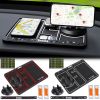 Non-slip Car Phone Mat 4 In1 Dashboard 360° Rotatable Phone Holder Pad with Aroma Parking Number Plate Glow In Dark
