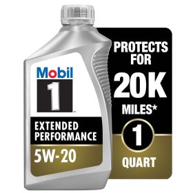 Mobil 1 Extended Performance Full Synthetic Motor Oil 5W-20, 1 qt