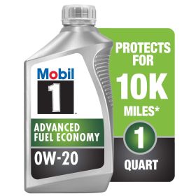 Mobil 1 Advanced Fuel Economy Full Synthetic Motor Oil 0W-20, 1 quart
