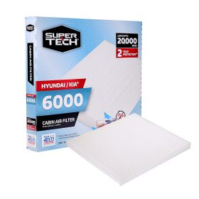 SuperTech 6000 Cabin Air Filter, Replacement Air/Dust Filter for Hyundai / Kia