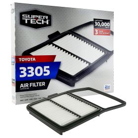 Super Tech 3305 Engine Air Filter, Replacement Filter for Toyota