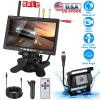 Wireless Backup Camera System Vehicle Rear View Monitor Kit IP67 Waterproof Car Parking Reverse System with 7In Screen Night Vision 2.4G Stable Signal