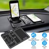 Non-slip Car Phone Mat 4 In1 Dashboard 360° Rotatable Phone Holder Pad with Aroma Parking Number Plate Glow In Dark