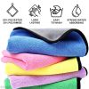 5Pcs Car Microfiber Cleaning Cloth Multicolor Microfiber Cloth for Electronics Towels to Dry Car Microfiber Towel Kitchen Cloth Cleaning Towel Glasses