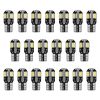 20Pcs T10 SMD5730 LED Light Bulbs 6000K Wedge Light Lamps Dome Map License Plate Car Interior Festoon Lights Kits