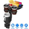 4-in-1 Car Cup Holder Tray Food Table Phone Holder Car Expander Detachable 360 Degree Rotatable Car Desk