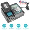 Rapid Charger Replacement Fit for Makita 14.4-18V Battery BL1860 BL1830 BL1850 with
LCD Display USB Port